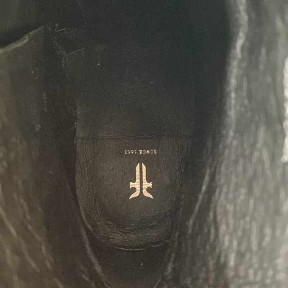 Frye Black Georgia Leather Square Toe Ankle Bootie Squared Back Mid-Heel Sleek - Picture 11 of 16